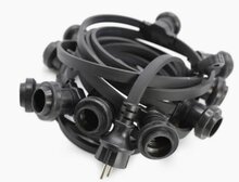 Prikkabel 10 meter met 30 fittingen en stekker | E27 | IP44