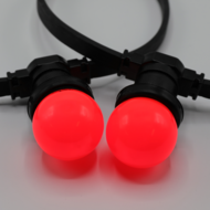 E27 farbige Lampe | 1W | Rot | &Oslash;45 | Geeignet f&uuml;r Festoonkabel