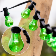 E27 farbige Lampe | 1W | Gr&uuml;n | Mit Linse | &Oslash;60 | Geeignet f&uuml;r Festoonkabel