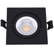 Led inbouwspot vierkant | Slim-Fit | Zwart | 6W | Dimbaar | CCT-Switch