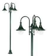 Laternenpfahl Rimini triple | Gr&uuml;n | 235cm