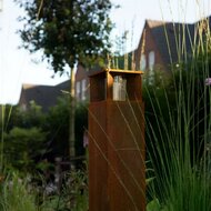 Stehende Au&szlig;enleuchte Marina 70 eckig | Corten