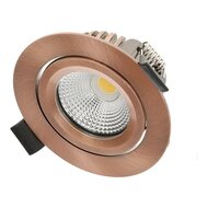 LED recessed spotlight slim-fit 5W dim to warm copper | 420lm CRI90 | IP65 &Oslash;69mm