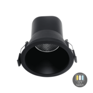 Led inbouwspot 6W dimbaar zwart | instelbare lichtkleur 2700K-4000K | 450lm IP44 &Oslash;68mm