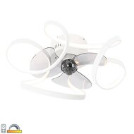 Ceiling fan Mandy white 55cm | Dimmable LED | With remote control
