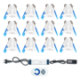 LED Einbauspot-Set Veranda 12&times;3W wei&szlig; | 2160lm | 2700K Warmwei&szlig; IP65