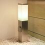 Stehende Au&szlig;enleuchte mit Steckdose Fiss | Edelstahl | 45cm