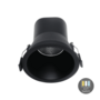 Led inbouwspot 6W dimbaar zwart | instelbare lichtkleur 2700K-4000K | 450lm IP44 &Oslash;68mm