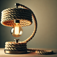 Entwerfen Sie Ihre eigene Lampe mit einer Seilschnur! Entwerfen Sie Ihre eigene Lampe mit einer Seilschnur!